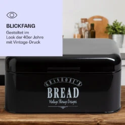 Delaware Brotkasten Metall 30 X 16 X 20,5 Cm Klappdeckel Lüftungslöcher -kitchentools Verkäufe 10039910 de 0004 logo