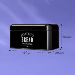 Delaware Brotkasten Metall 30 X 16 X 20,5 Cm Klappdeckel Lüftungslöcher -kitchentools Verkäufe 10039910 yy 0006 dimensions