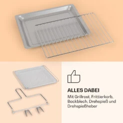 Vigor Air Heißluftfritteuse 1800 W 30 Liter 18 Programme -kitchentools Verkäufe 10039941 de 0007 logo