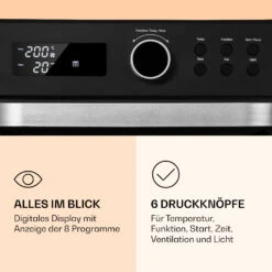 Prime Air Heißluftfritteuse 1500W 23l Timer 8 Programme 11 Prime Air Heißluftfritteuse 1500W 23l Timer 8 Programme -kitchentools Verkäufe 10040025 de 0004 logo