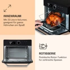 Prime Air Heißluftfritteuse 1500W 23l Timer 8 Programme 12 Prime Air Heißluftfritteuse 1500W 23l Timer 8 Programme -kitchentools Verkäufe 10040025 de 0005 logo