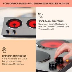 Ramsey Doppel-Kochfeld 2400W 11 Leistungsstufen Glaskeramik 14 Ramsey Doppel-Kochfeld 2400W 11 Leistungsstufen Glaskeramik -kitchentools Verkäufe 10040070 de 0004 usp