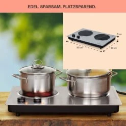 Ramsey Doppel-Kochfeld 2400W 11 Leistungsstufen Glaskeramik 16 Ramsey Doppel-Kochfeld 2400W 11 Leistungsstufen Glaskeramik -kitchentools Verkäufe 10040070 de 0006 usp