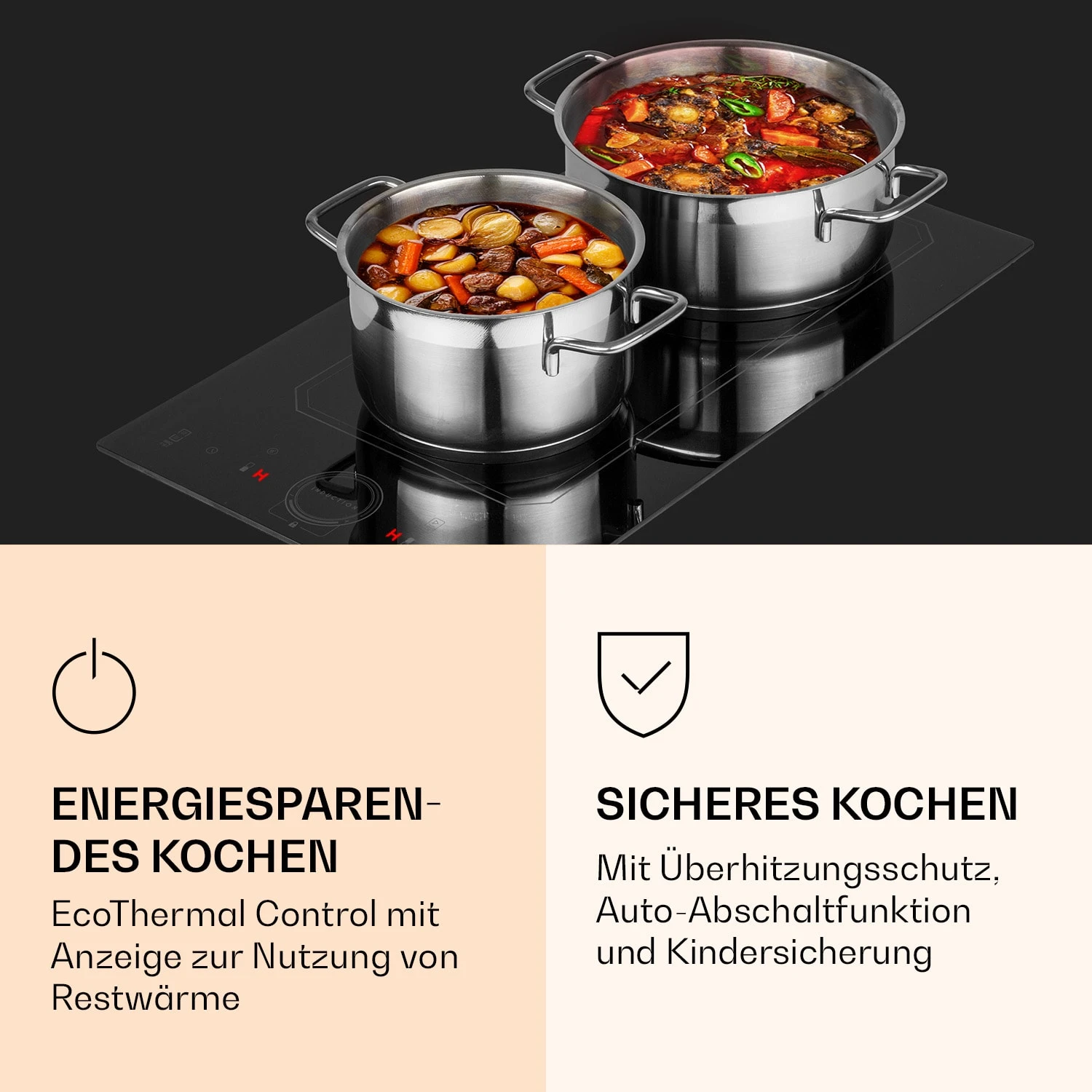 Victoria Domino Induktionskochfeld Einbau 3500W Flexzone Timer 7 Victoria Domino Induktionskochfeld Einbau 3500W Flexzone Timer - Image 5