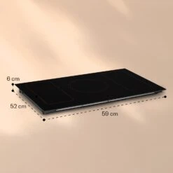 Victoria 5 Flex Induktionskochfeld Einbau 7400W 2 Flexzonen Timer -kitchentools Verkäufe 10040203 yy 0009 dimensions