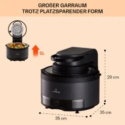 Vendure Heißluftfritteuse Mit Dampffunktion 1250W 5 Liter 6 Programme -kitchentools Verkäufe 10040278 de 0007 usp