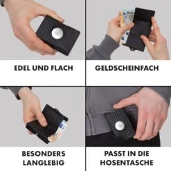 ZNAP Airtag Wallet 8 Karten Münzfach 9x1,5x6 Cm (BxHxT) RFID-Schutz -kitchentools Verkäufe 10040308 de 0005 logo