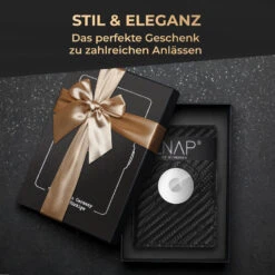 ZNAP Airtag Wallet 8 Karten Münzfach 9x1,5x6 Cm (BxHxT) RFID-Schutz -kitchentools Verkäufe 10040308 de 0008 usp