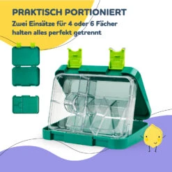 Junior Lunchbox 6 Fächer 21,3 X 15 X 4,5 Cm (BxHxT) BPA-frei -kitchentools Verkäufe 10040342 de 0004 usp