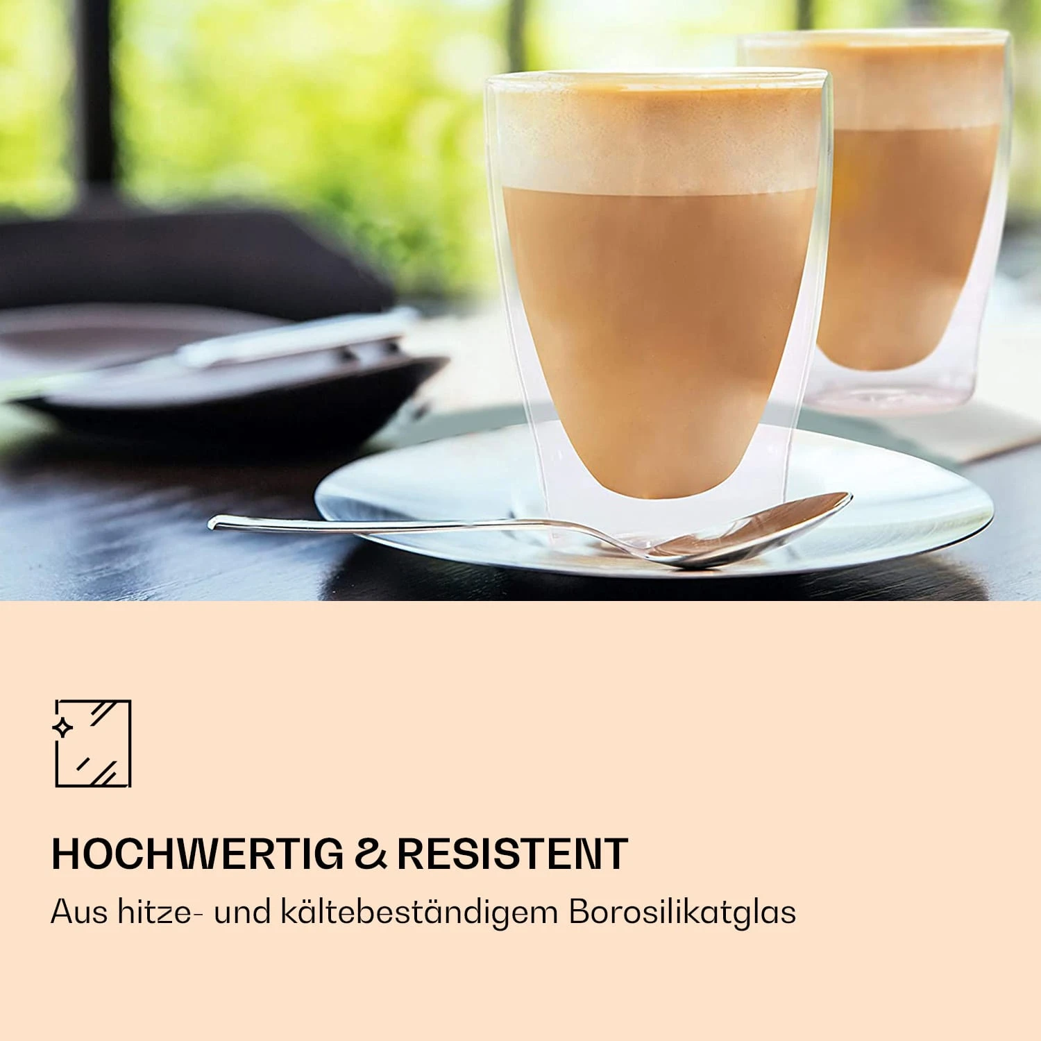 DUOS Doppelwandiges Glas 310 Ml Thermofunktion Inkl. Edelstahl-Löffel 5 DUOS Doppelwandiges Glas 310 Ml Thermofunktion Inkl. Edelstahl-Löffel - Image 3