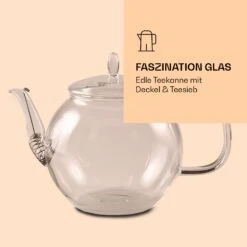Glaskanne 800 Ml Borosilikatglas Mit Deckel, Teesieb Und Teeblumen -kitchentools Verkäufe 10040415 de 0005 logo