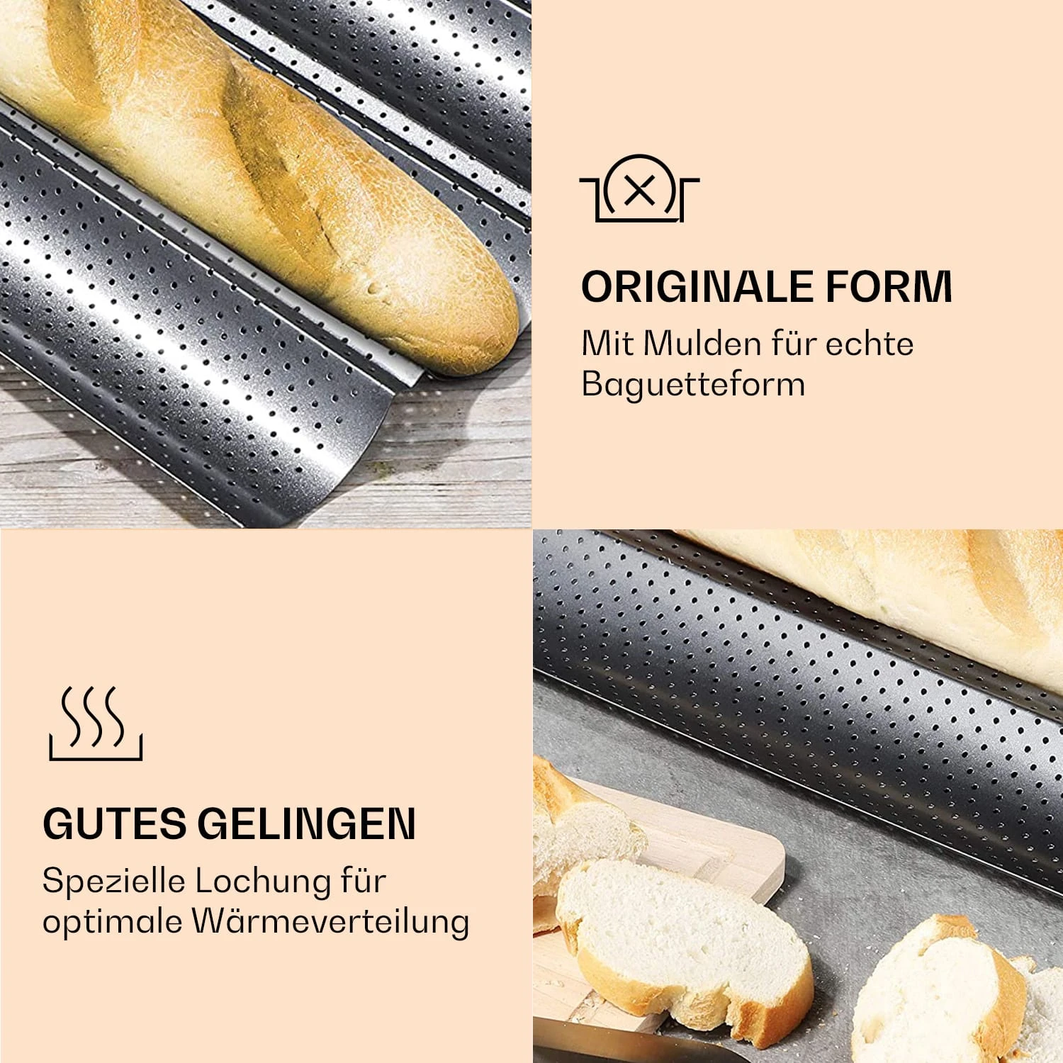 Feelino Baguettblech 3 Mulden 6 Feelino Baguettblech 3 Mulden - Image 4