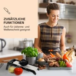Mandoline Küchenhobel Inkl. Wellenschnitt Edelstahl 1 Bis 9 Mm Julienne-Schneider -kitchentools Verkäufe 10040836 de 0002 logo