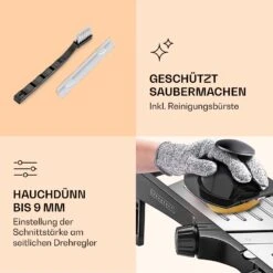 Mandoline Küchenhobel Inkl. Wellenschnitt Edelstahl 1 Bis 9 Mm Julienne-Schneider -kitchentools Verkäufe 10040836 de 0004 logo