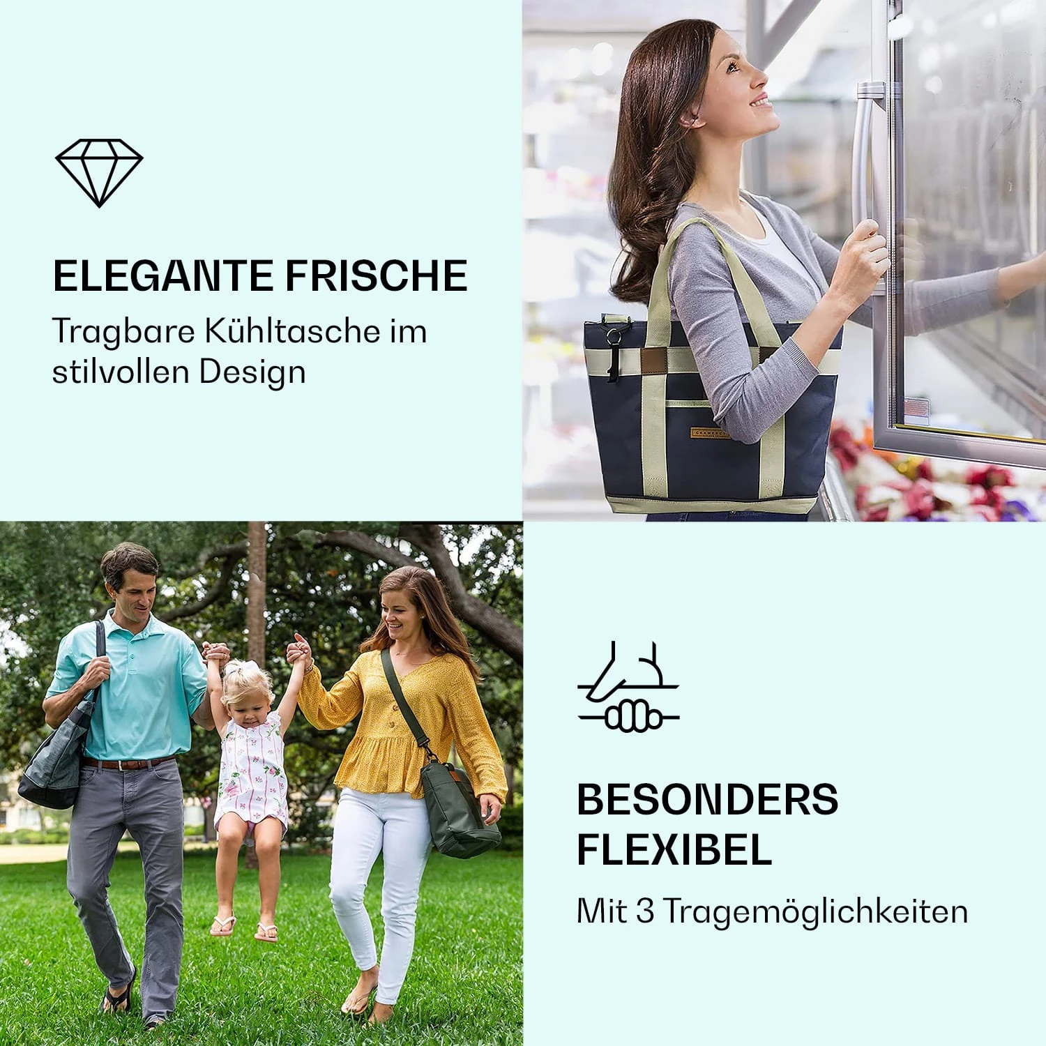 Kühltasche 38 Liter Isoliert Auslaufsicher 3 Tragemöglichkeiten 4 Kühltasche 38 Liter Isoliert Auslaufsicher 3 Tragemöglichkeiten - Image 2