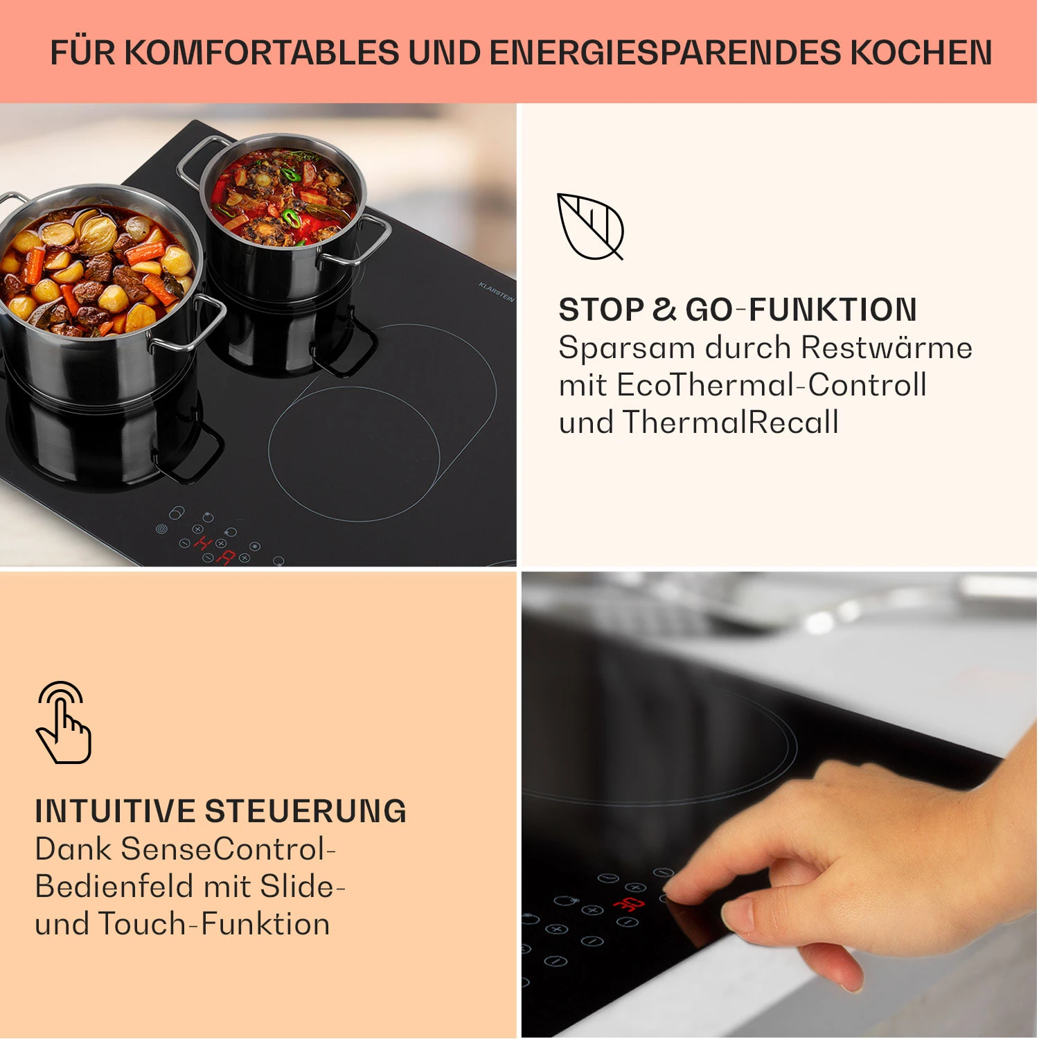 Virtuosa 5 Einbaukochfeld 5 Zonen 8500W Glaskeramik 6 Virtuosa 5 Einbaukochfeld 5 Zonen 8500W Glaskeramik - Image 4