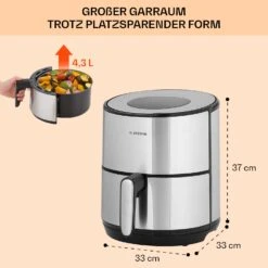 Klarstein Crisp-Pro 4,3L Air Fry Stainless Steel -kitchentools Verkäufe 10041145 de 0006 logo