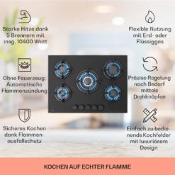 Firetale Gaskochfeld 5-flammig 70 Cm Aluminium-Brenner Inkl. Schlauch Und Druckminderer 12 Firetale Gaskochfeld 5-flammig 70 Cm Aluminium-Brenner Inkl. Schlauch Und Druckminderer -kitchentools Verkäufe 10041300 de 0002 usp
