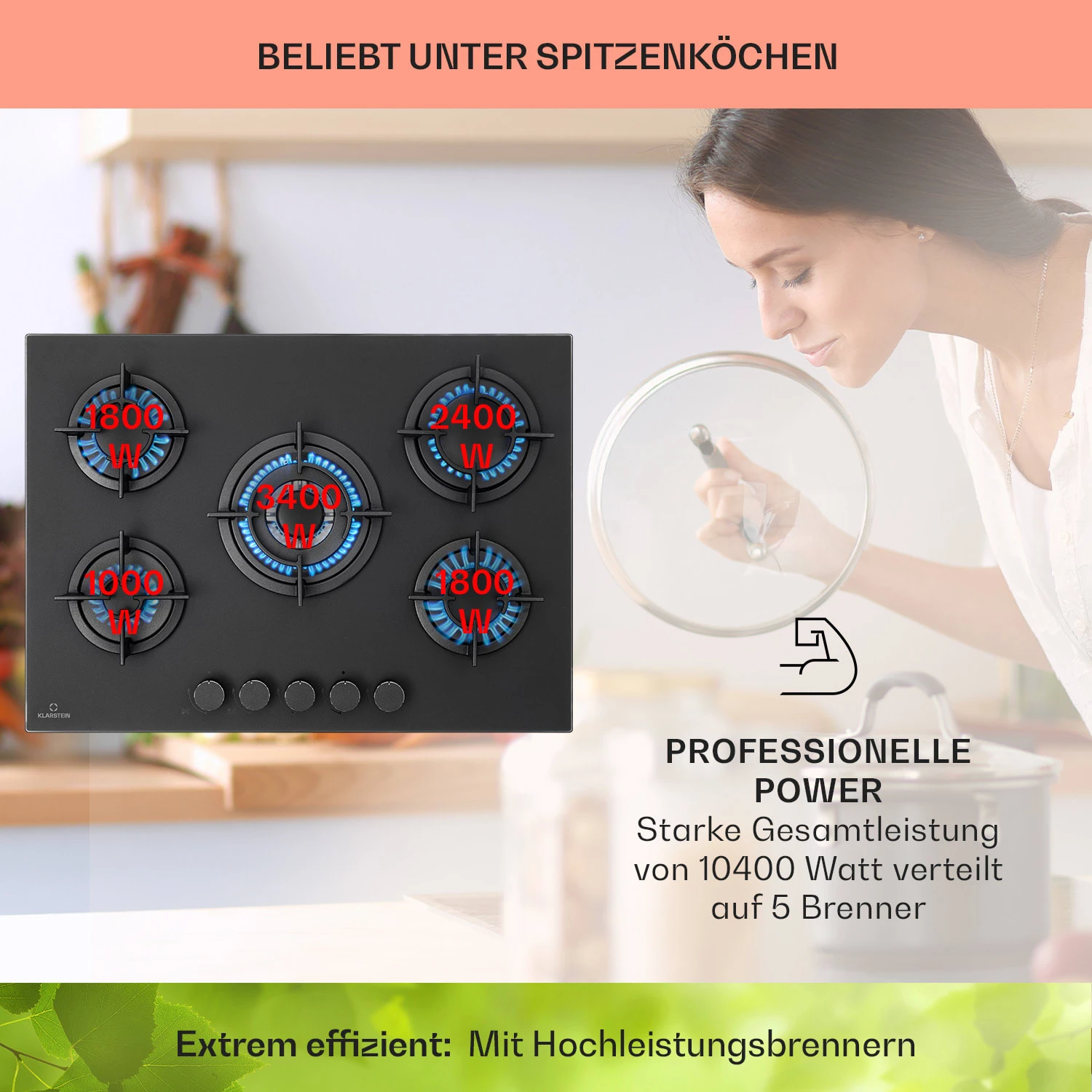 Firetale Gaskochfeld 5-flammig 70 Cm Aluminium-Brenner Inkl. Schlauch Und Druckminderer 5 Firetale Gaskochfeld 5-flammig 70 Cm Aluminium-Brenner Inkl. Schlauch Und Druckminderer - Image 3