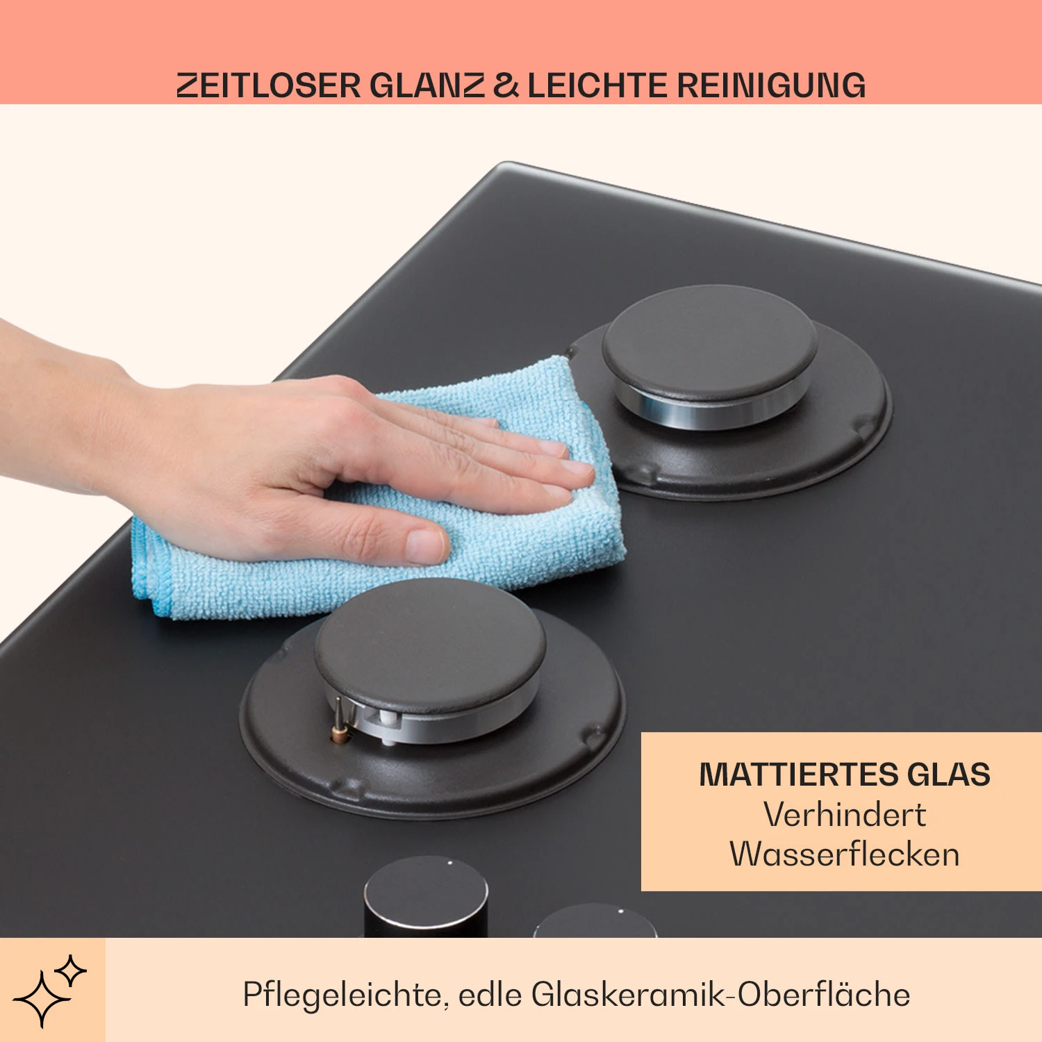 Firetale Gaskochfeld 5-flammig 70 Cm Aluminium-Brenner Inkl. Schlauch Und Druckminderer 9 Firetale Gaskochfeld 5-flammig 70 Cm Aluminium-Brenner Inkl. Schlauch Und Druckminderer - Image 7