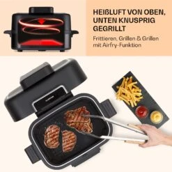 Combo Air Grill-Heißluftfritteuse 5 Programme 1500 Watt 4,5 L Grillkorb 2,5 L Frittierkorb -kitchentools Verkäufe 10041330 de 0005 usp