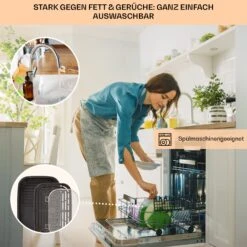 Combo Air Grill-Heißluftfritteuse 5 Programme 1500 Watt 4,5 L Grillkorb 2,5 L Frittierkorb -kitchentools Verkäufe 10041330 de 0006 usp