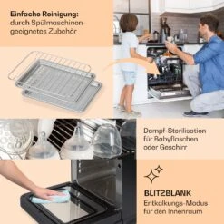 Vita Pro Heißluftfritteuse Dampfgaren 2450 W 18 Ltr 800 Ml Wassertank -kitchentools Verkäufe 10041333 de 0005 usp