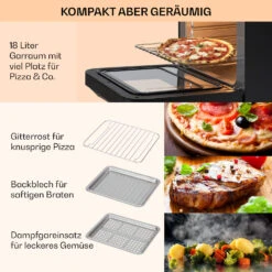 Vita Pro Heißluftfritteuse Dampfgaren 2450 W 18 Ltr 800 Ml Wassertank -kitchentools Verkäufe 10041333 de 0006 usp