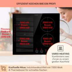 Magnichef 4 Flex Einbaukochfeld Induktion 4 Zonen / Flexzone 7000W Glaskeramik -kitchentools Verkäufe 10041381 de 0003 usp