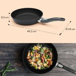 Noto Endurance Bratpfanne Ø24 Cm Geschmiedetes Aluminium Abnehmbarer Griff -kitchentools Verkäufe 10045002 yy 0009 dimensions