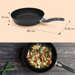 Noto Endurance Bratpfanne Ø28 Cm Geschmiedetes Aluminium Abnehmbarer Griff -kitchentools Verkäufe 10045003 yy 0009 dimensions