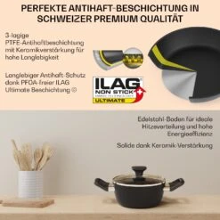 Noto Endurance Kochtopf Ø20cm Geschmiedetes Aluminium Deckel Induktion PTFE-Antihaftbeschichtung -kitchentools Verkäufe 10045006 de 0005 usp