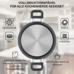 Noto Endurance Kochtopf Ø24cm Geschmiedetes Aluminium Deckel Induktion PTFE-Antihaftbeschichtung 14 Noto Endurance Kochtopf Ø24cm Geschmiedetes Aluminium Deckel Induktion PTFE-Antihaftbeschichtung -kitchentools Verkäufe 10045007 de 0004 usp