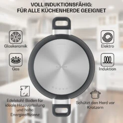 Noto Endurance Kochtopf Ø28cm Geschmiedetes Aluminium Deckel Induktion PTFE-Antihaftbeschichtung -kitchentools Verkäufe 10045008 de 0004 usp